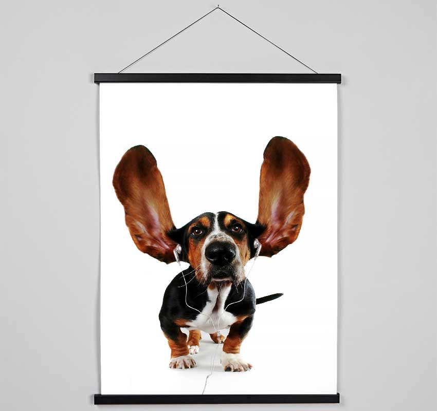 Basset Hound Music Hanging Poster - Wallart-Direct UK