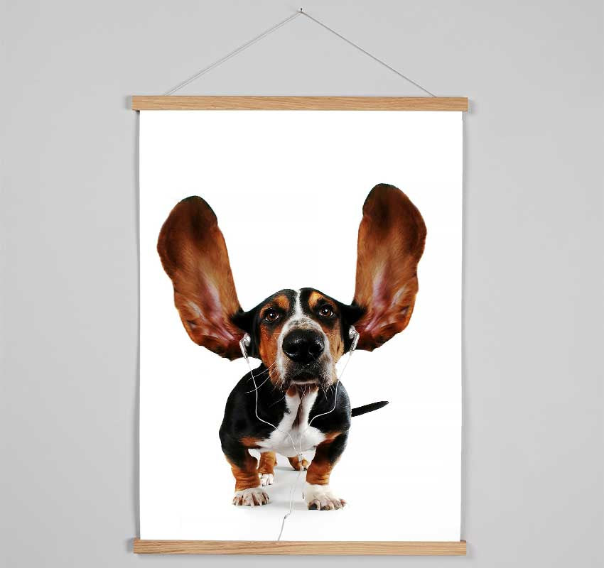 Basset Hound Music Hanging Poster - Wallart-Direct UK