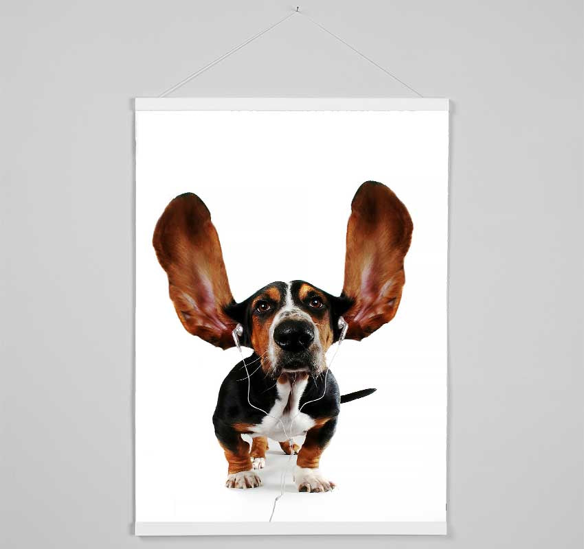 Basset Hound Music Hanging Poster - Wallart-Direct UK