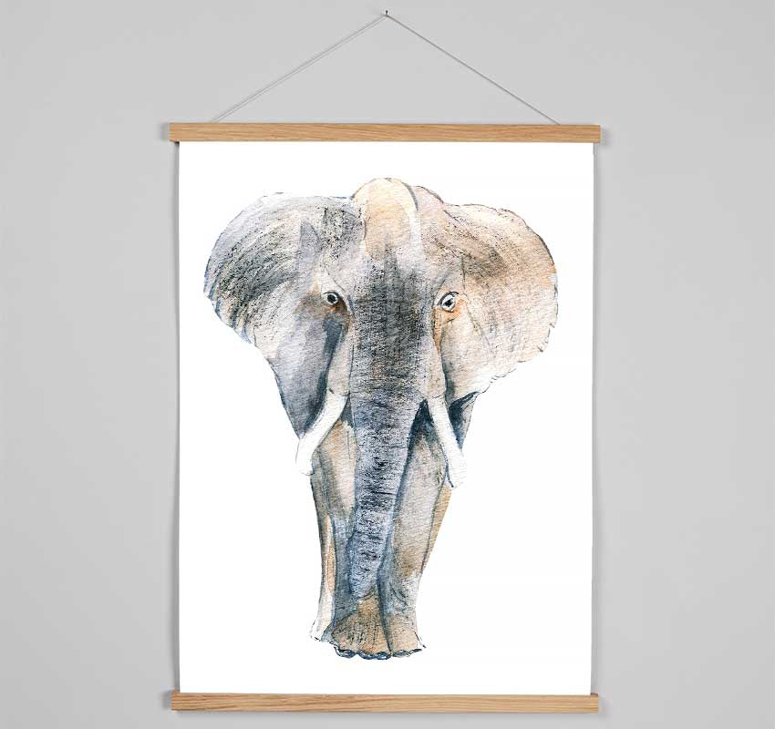 Elephant Drawing Hanging Poster - Wallart-Direct UK