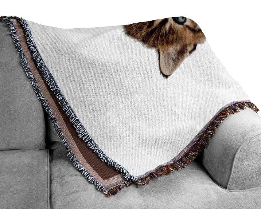 Cat Laugh Woven Blanket