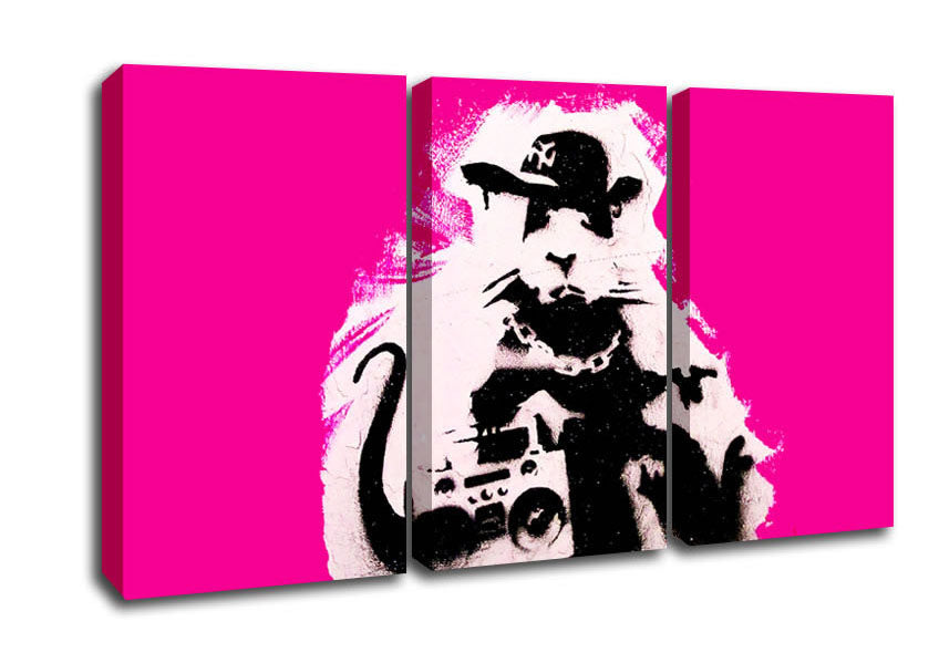 Picture of Pimp Rat 3 Panel Canvas Wall Art