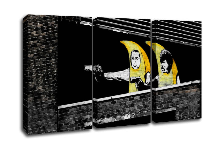 Picture of Pulp Fiction Banana Suits 3 Panel Canvas Wall Art