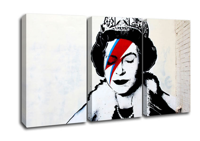 Picture of Queen Bowie 3 Panel Canvas Wall Art