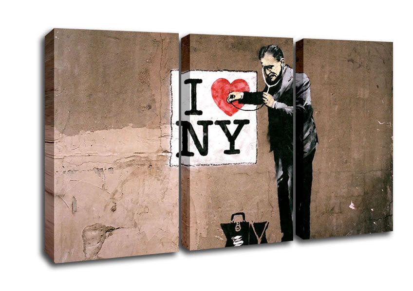 Picture of Love Ny 3 Panel Canvas Wall Art