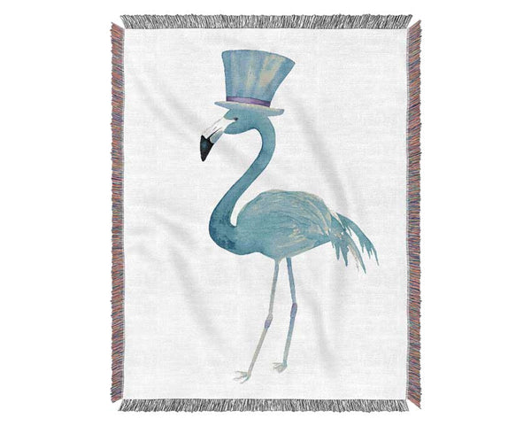 Flamingo Top Hat Woven Blanket