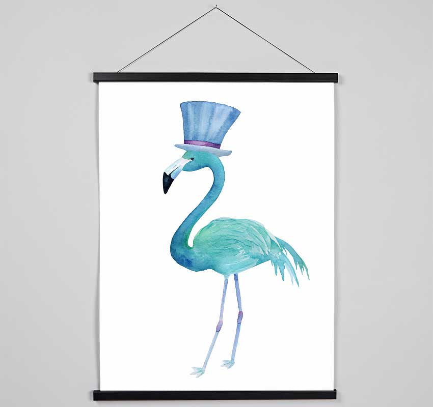 Flamingo Top Hat Hanging Poster - Wallart-Direct UK