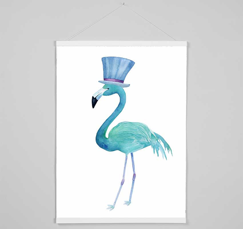 Flamingo Top Hat Hanging Poster - Wallart-Direct UK