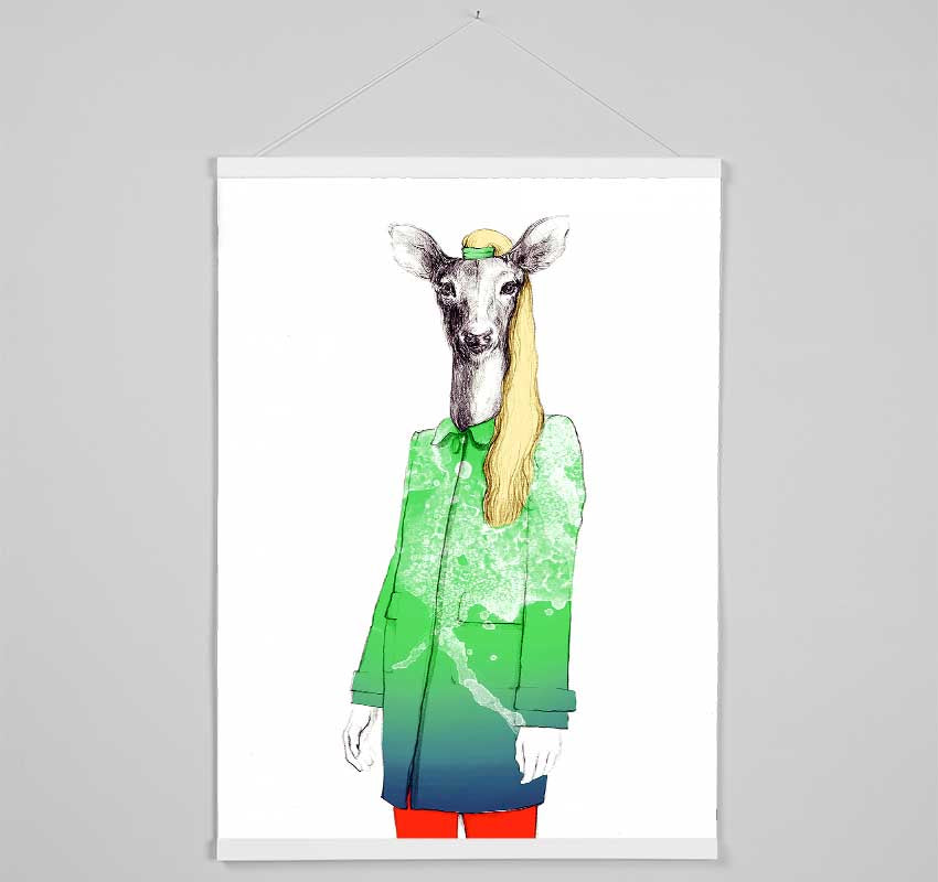 Female Deer Francis Hanging Poster - Wallart-Direct UK