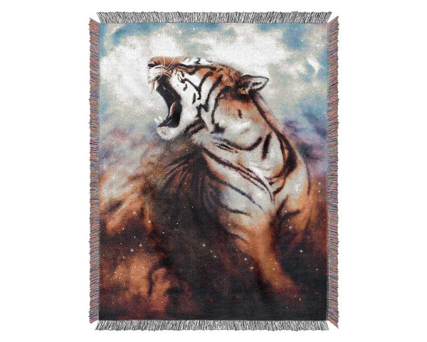 Roaring Tiger Woven Blanket