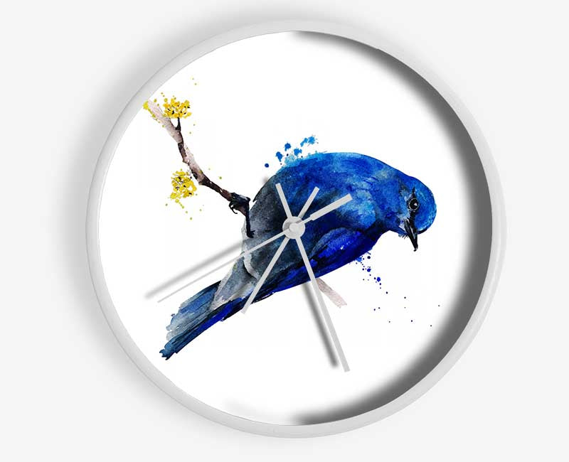 Bluebird On Apple Blossom Clock - Wallart-Direct UK