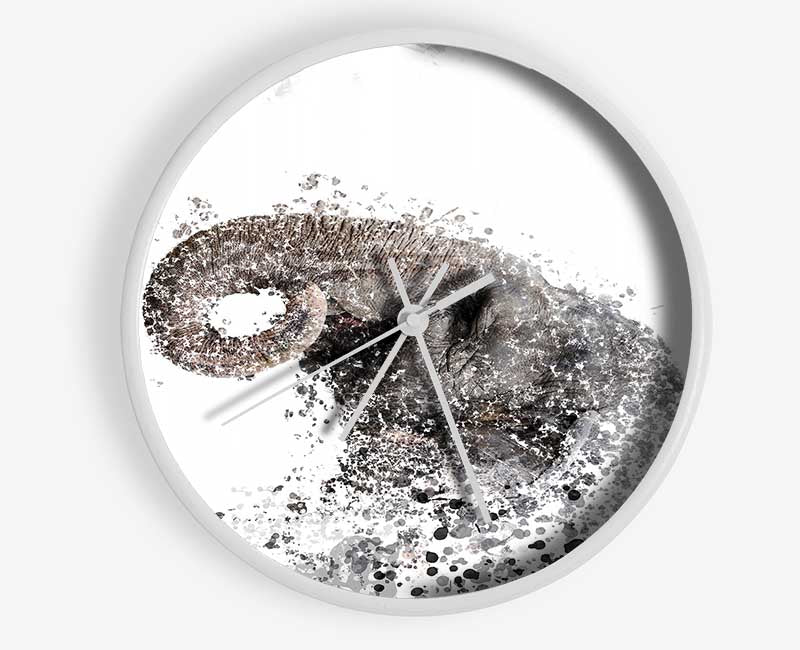 Elephant Spots Clock - Wallart-Direct UK