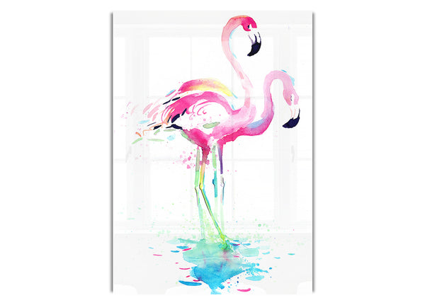 Flamingo Aquarell