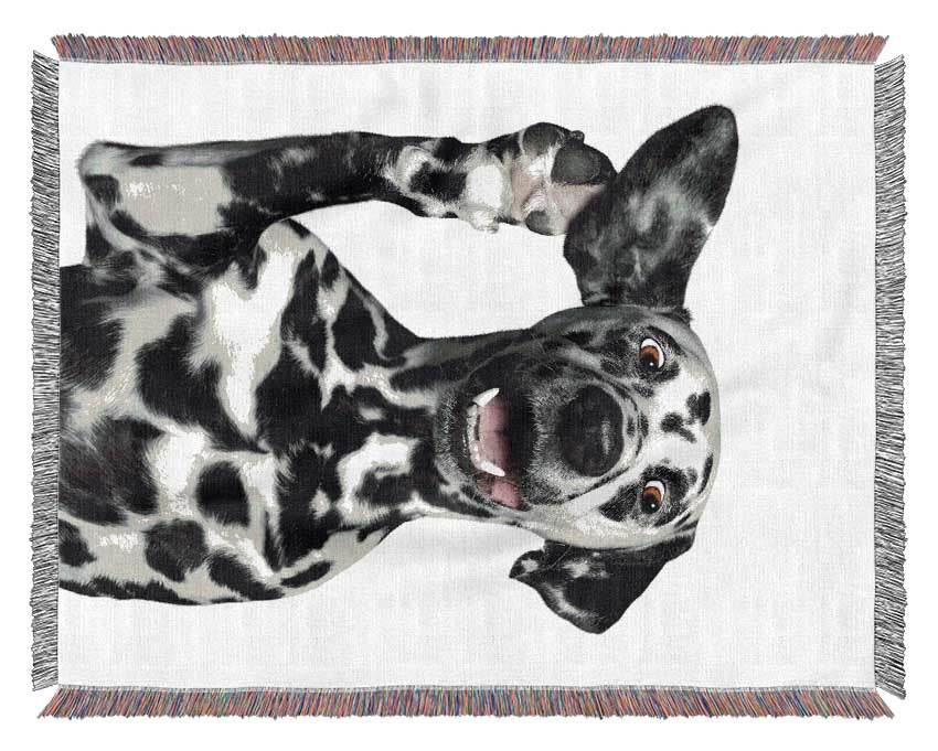 Dalmation Dog High Five Woven Blanket