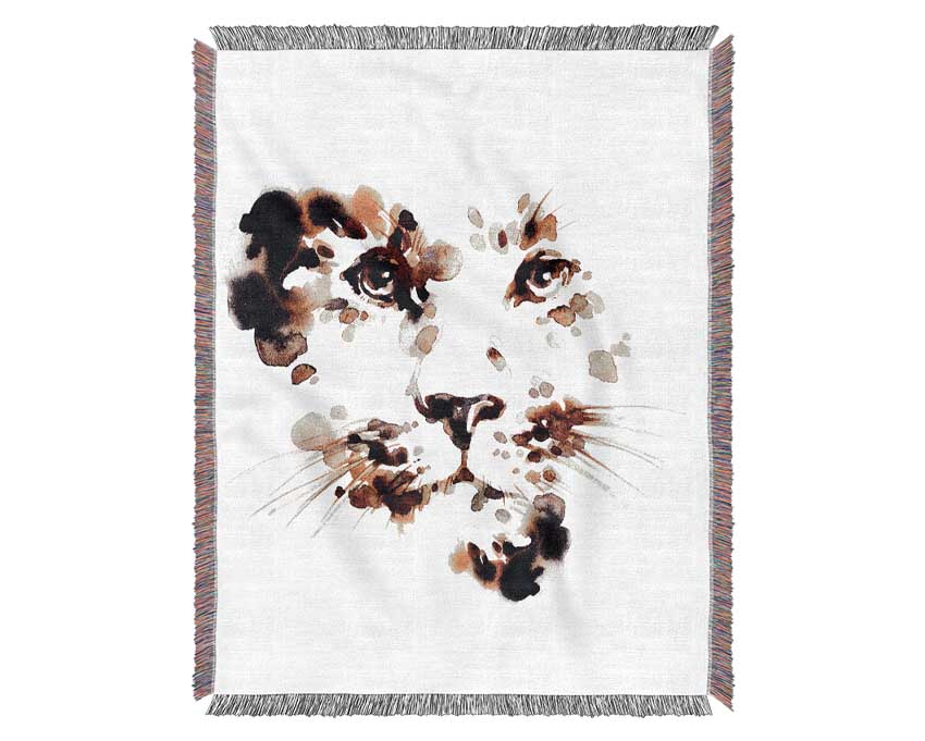 Leopard Spot Face Woven Blanket