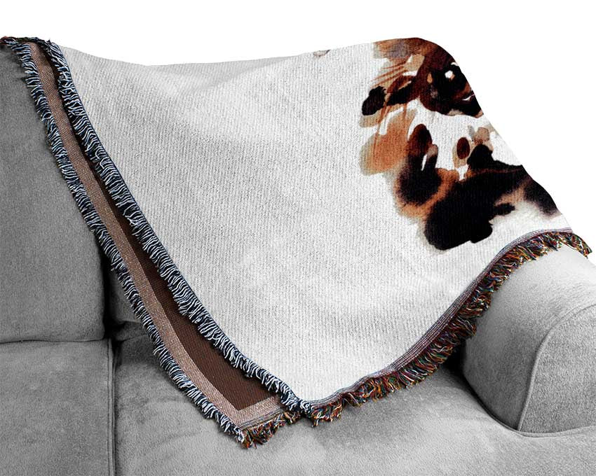 Leopard Spot Face Woven Blanket