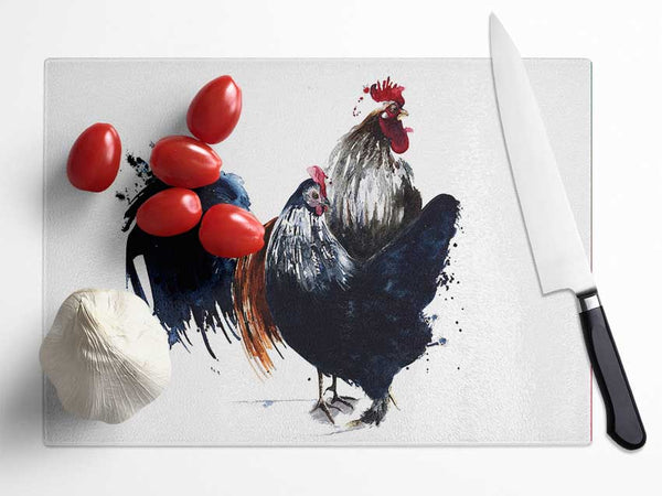 Hen Duo Glass Chopping Board