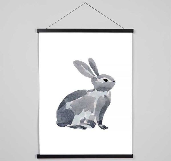 Grey Rabbit Hanging Poster - Wallart-Direct UK