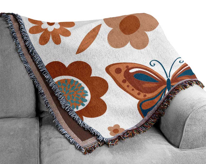 Hippy Butterflies Woven Blanket