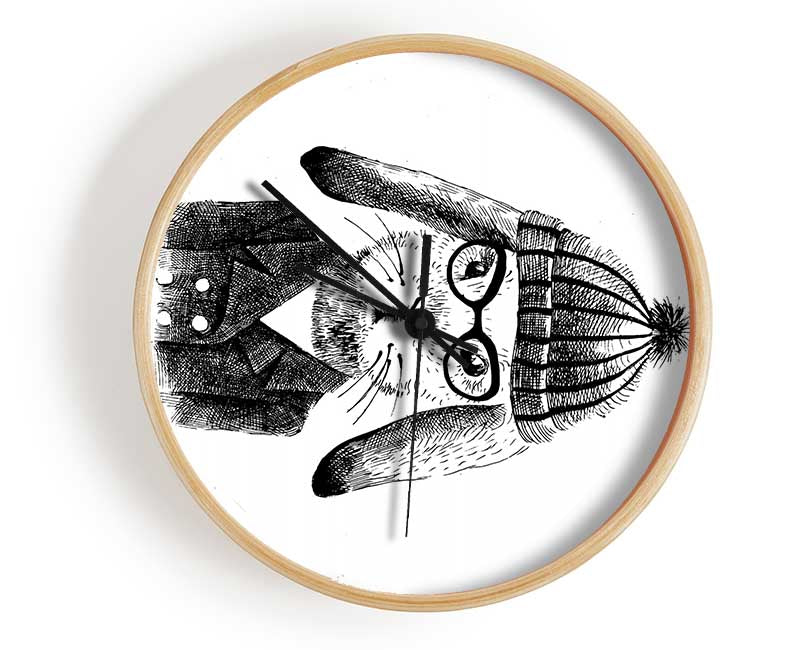 Clever Bunny Clock - Wallart-Direct UK