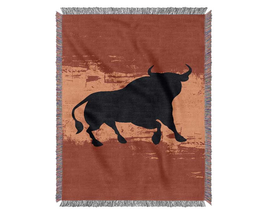 Spanish Bull Flag Woven Blanket