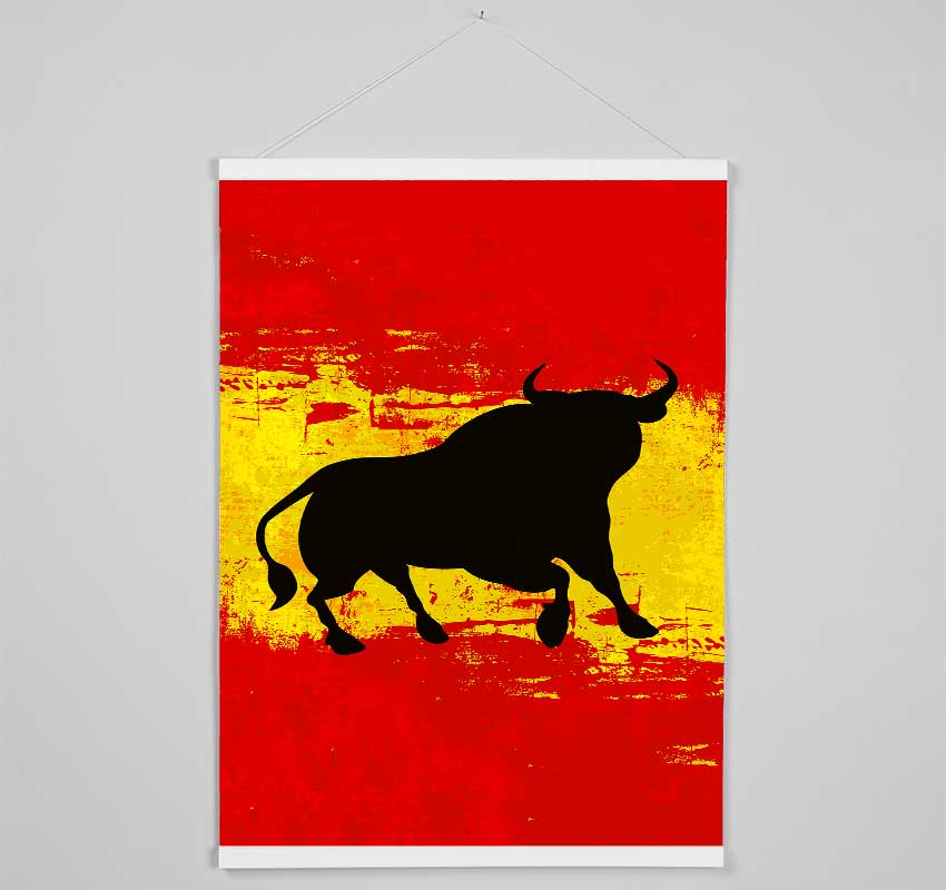 Spanish Bull Flag Hanging Poster - Wallart-Direct UK