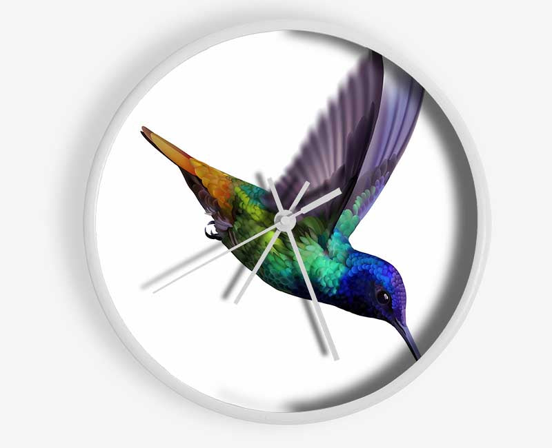 Hummingbird Colours Clock - Wallart-Direct UK