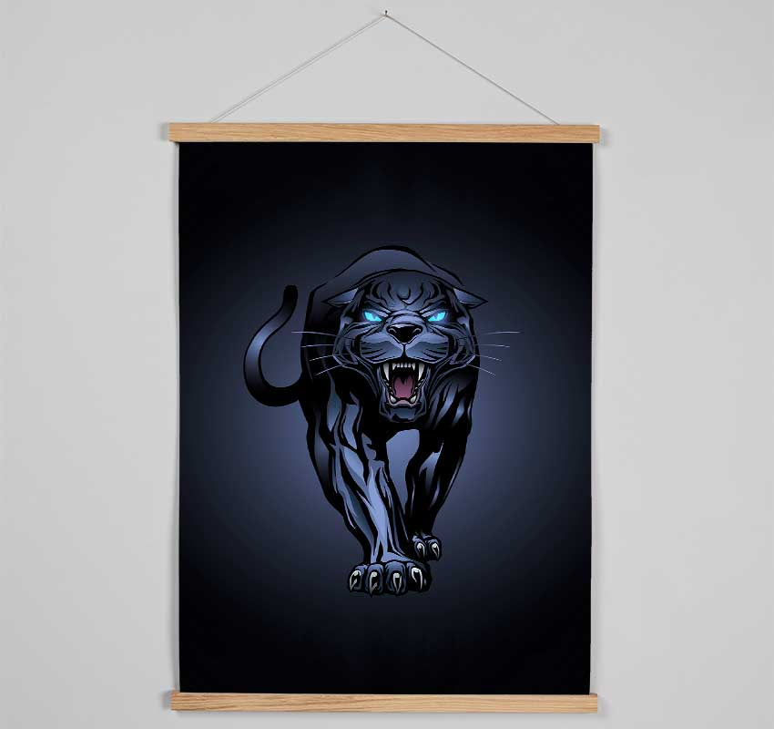 Fierce Panther Roar Hanging Poster - Wallart-Direct UK