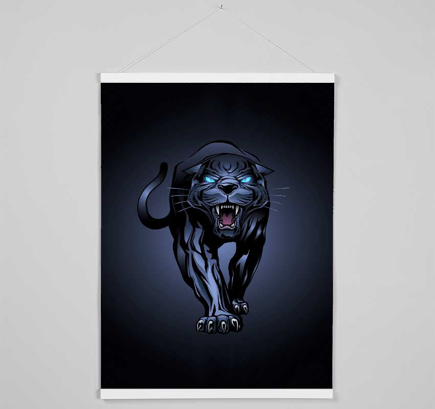 Fierce Panther Roar Hanging Poster - Wallart-Direct UK