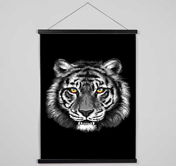 Orange Eyed Tiger Face Hanging Poster - Wallart-Direct UK