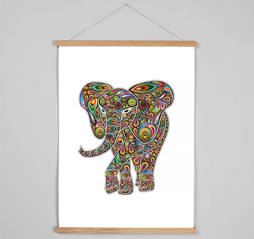 Indian Elephant 2 Hanging Poster - Wallart-Direct UK