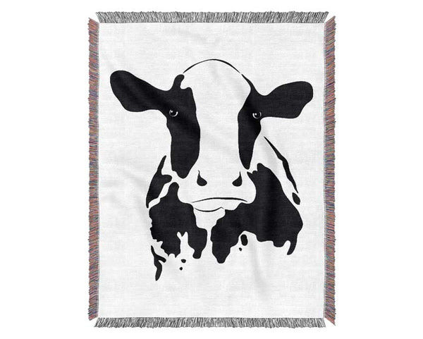 Here's Looking At You Cow Woven Blanket