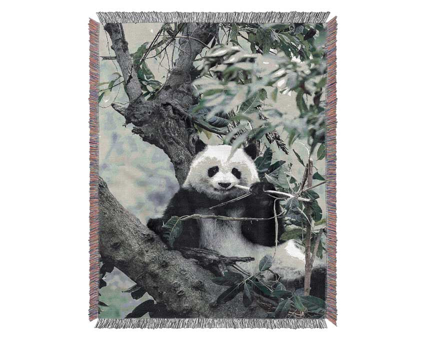 Panda Tree Lover Woven Blanket