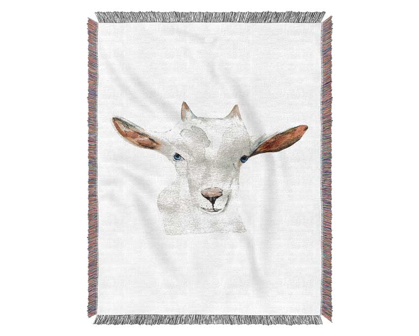 Baby Goat Face Woven Blanket