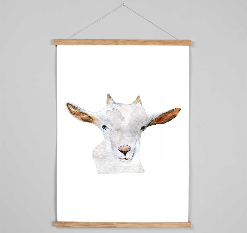 Baby Goat Face Hanging Poster - Wallart-Direct UK