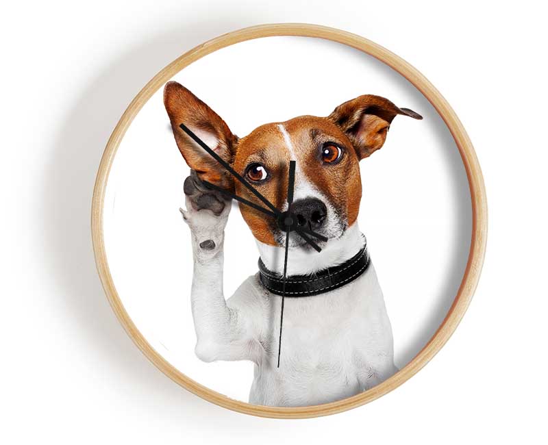 Jack Russell Dog Listen Clock - Wallart-Direct UK