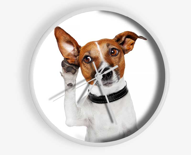 Jack Russell Dog Listen Clock - Wallart-Direct UK