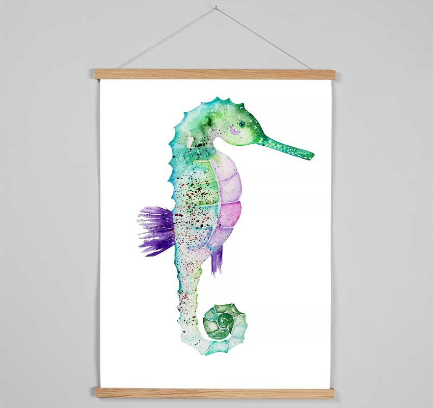 Spotted Seahorse Hanging Poster - Wallart-Direct UK