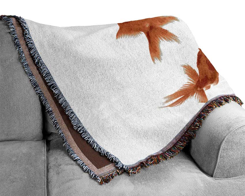 Goldfish Party Woven Blanket