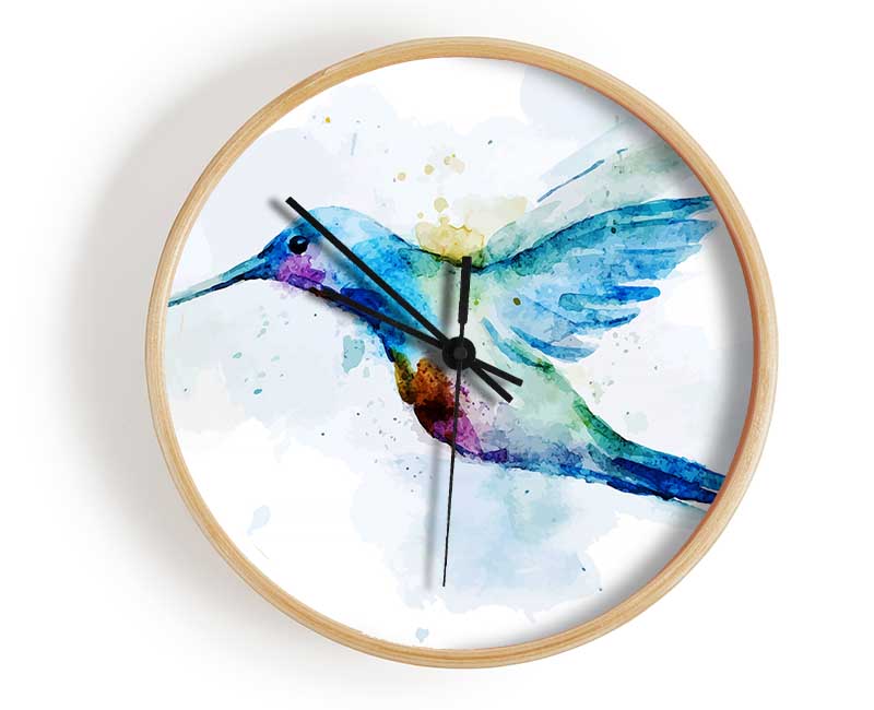 Hummingbird Splash Clock - Wallart-Direct UK