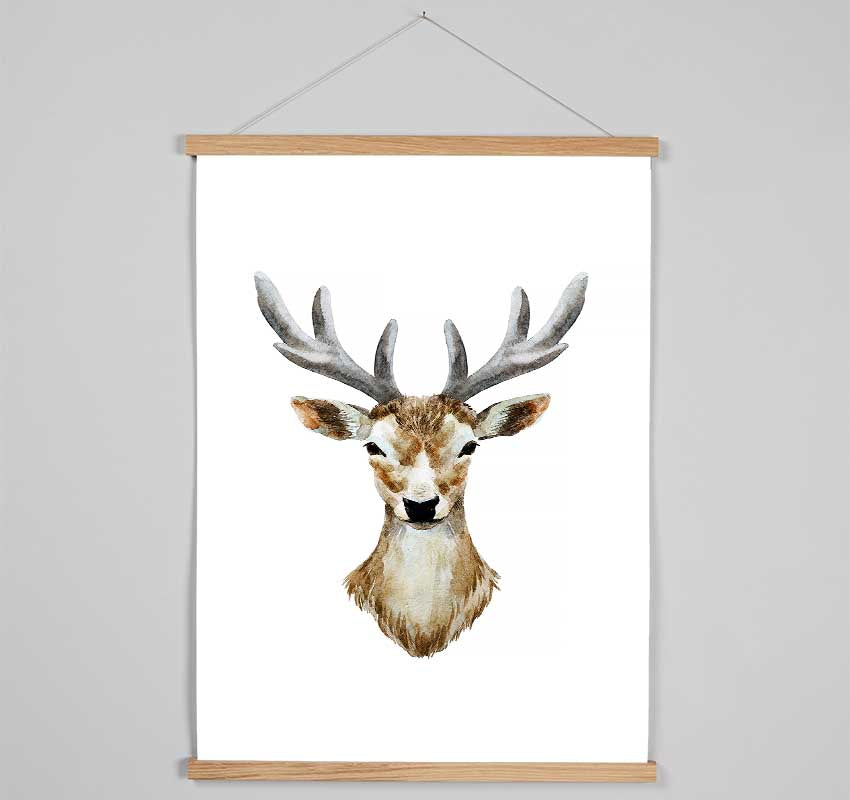 Female Deer Head Hanging Poster - Wallart-Direct UK