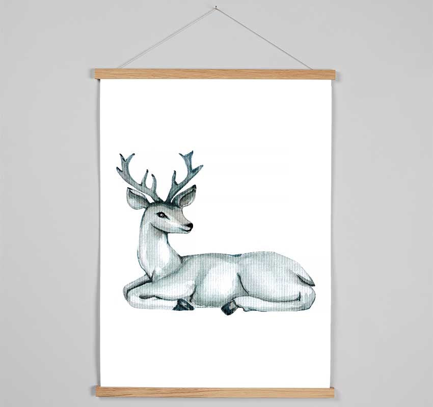 Female Deer Resting Hanging Poster - Wallart-Direct UK