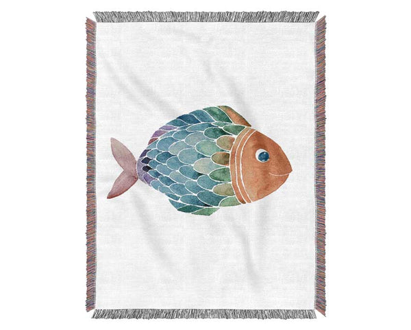 Fish Smile Woven Blanket