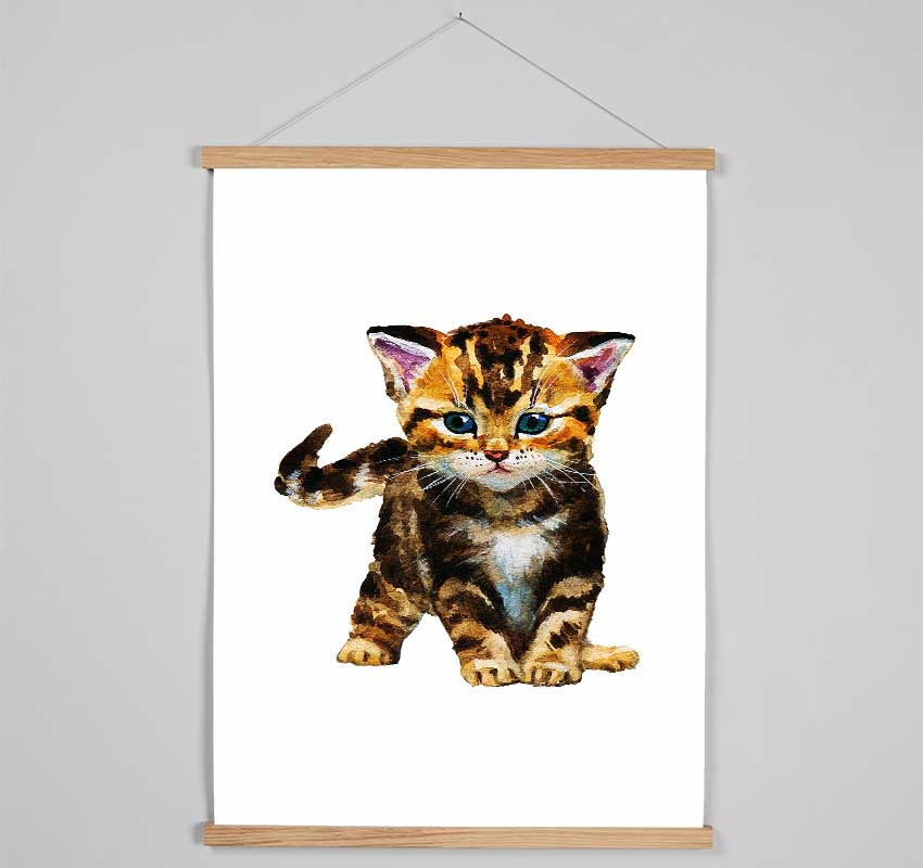 Tabby Kitten Cat Hanging Poster - Wallart-Direct UK