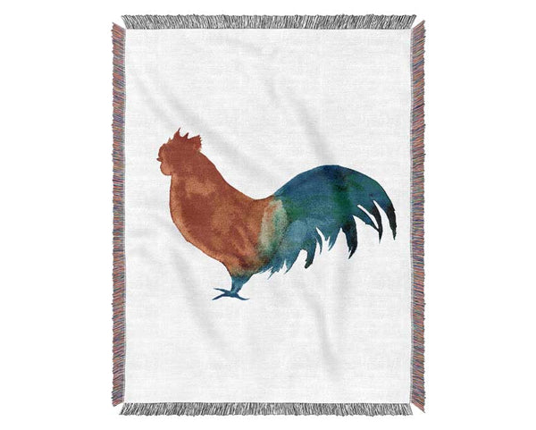 Rainbow Hen Woven Blanket