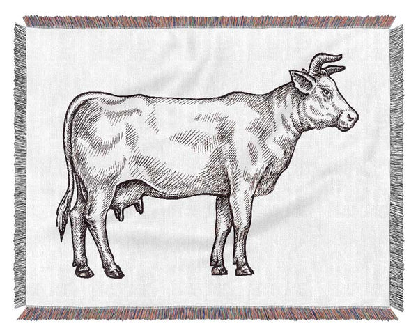 Hereford Cow Woven Blanket