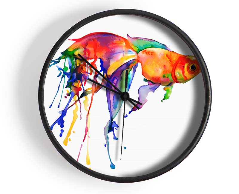 Rainbow Goldfish Clock - Wallart-Direct UK