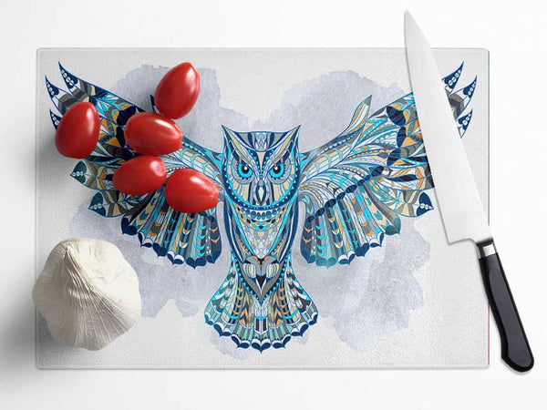 Indian Owl Glass Chopping Board