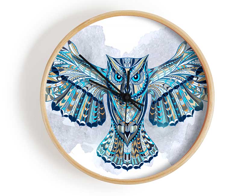 Indian Owl Clock - Wallart-Direct UK