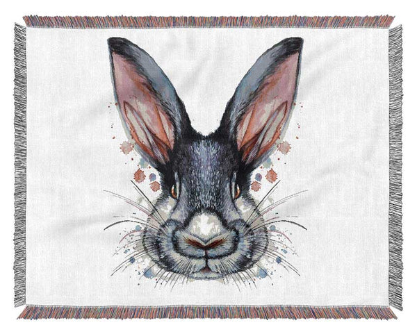 Pink Rabbit Ears Woven Blanket